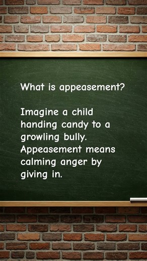 What is appeasement?