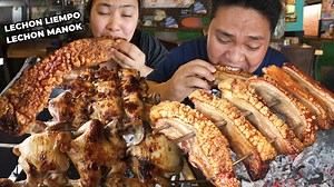 Lechon Liempo, Lechon Manok, Kinilaw, Halo-halo at iba ang kinain namin ni misis | Bisaya Studio