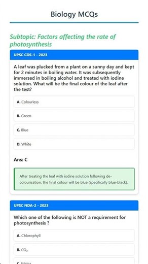Factors affecting the rate of photosynthesis