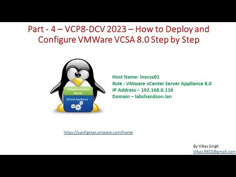 VCP8-DCV 2023 | Part-4 | How to Deploy and Configure VMWare VCSA 8 0 Step by Step