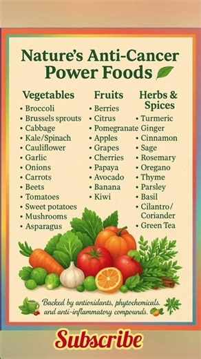 Anti cancer foods: 10 surprising superfoods experts swear by #healthtips #easynutrition #anticancer