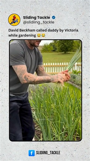 David Beckham called daddy by Victoria while gardening 😂😂 #davidbeckham #football #romeobeckham