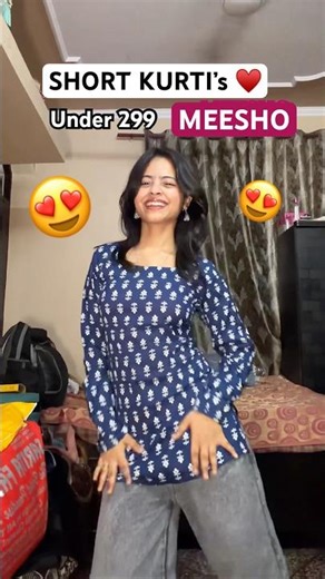 Short Kurti Haul 😍Under 299 #shorts #meesho #meeshohaul #shortkurti
