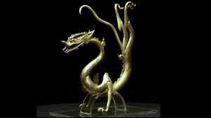 The gilded bronze dragon is from Tang Dynasty (618-907). The dragon's body is made of bronze with an iron core and is gilded all over with gold. Its torso is S-shaped with its head held high. Its knuckle joints are extraordinarily clear, with a hidden beauty with strength. #ChinainCulturalRelics For more: https://english.cctv.com/ | CCTV