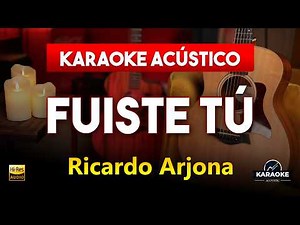 Fuiste Tú - Ricardo Arjona | KARAOKE ACÚSTICO (Guitarra & Cello) - TONO ORIGINAL