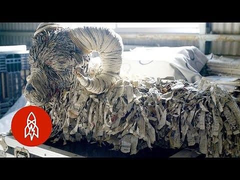 The Animal Sculptures Giving New Life to Recycled Paper