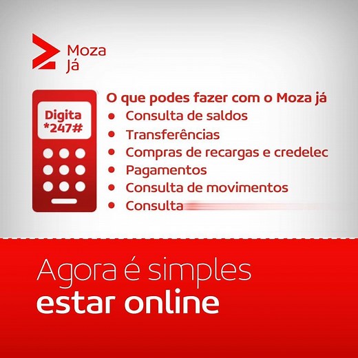 Com o Moza Já podes consultar o teu saldo e movimentar a tua conta sempre que precisares, em qualquer lugar e em qualquer momento. #OValorÉTeu | Moza Banco