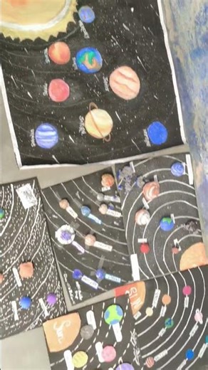 The solar system project prepared by grade 4 students please like and comment 👍👍😊😊🙏