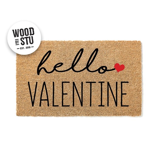 Hello Valentine Coir Doormat – Heart Welcome Mat 2081 - Etsy