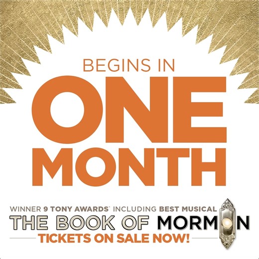 The Book of Mormon returns to Tanger Center in just ONE MONTH — from April 18-20 for five performances only! Get tickets: https://bit.ly/4fCJuAN | Steven Tanger Center for the Performing Arts