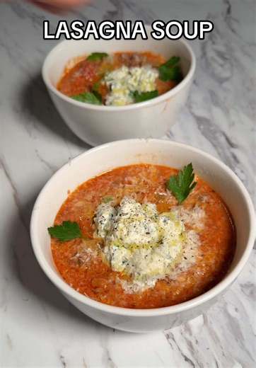 finally made the viral lasagna soup using @Kettle and Fire #kfpartner #lasagnasoup #lasagna #soup