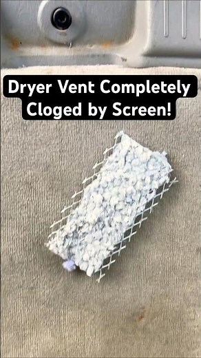 Clogged Dryer Vent Screen? Quick Fix! #diy #dryer