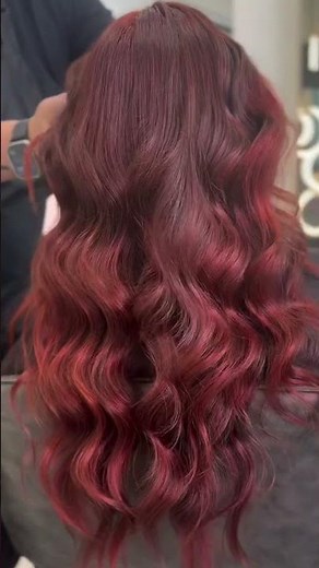 @byjohnsanchez's #WineRedHair transformation