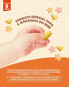 O Mucilon® Meu Primeiro Lanchinho é uma opção adequada e saborosa para o seu bebê a partir dos oito meses. Ele é fácil de segurar, já que é feito com formato especial para a mãozinha do bebê, e conta com vitaminas e minerais em sua composição. Tenha sempre por perto um Mucilon® Meu Primeiro Lanchinho: Nutritivo para o seu bebê e prático para você. | Mucilon