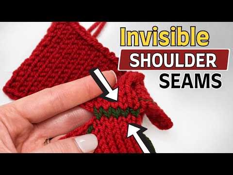 How to Join Two Cast Off Edges in Knitting | Shoulder Seam Tutorial | Knitting House Square