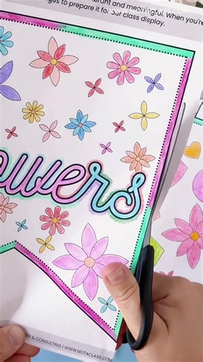 April Showers Bring May Flowers 🌧️🌸 Free Bulletin Board Banner Craft