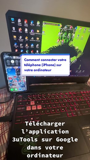 Astuce💡: Comment connecter votre téléphone (iPhone) sur votre ordinateur #astuce #informatique #tips #TI #fypシ #3utools #iphonetricks