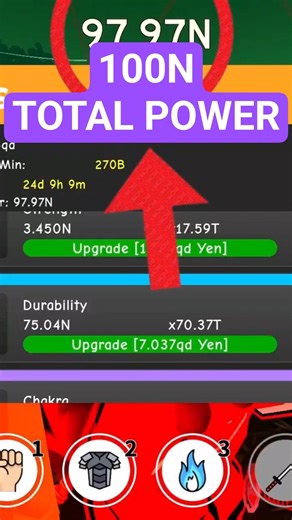 I FINALLY HIT *100N* TOTAL POWER IN ANIME FIGHTING SIMULATOR ENDLESS!! (AFSE) #afse #afs #afsshorts