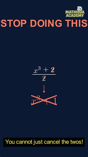 Stop making this Algebra Mistake! 🚫 #shorts #math #algebra