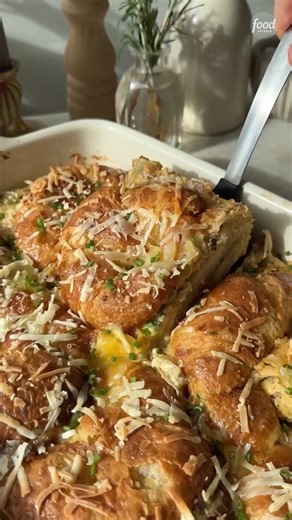 Croissant Breakfast Casserole has everything going for it 🥐🍳 Get Julian Plovnick's recipe: https://foodtv.com/3ZyELtj | Food Network