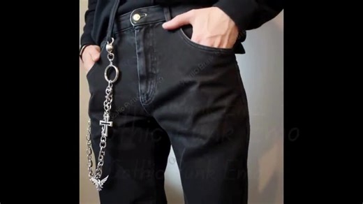 Gothic Cross Wallet Chain: Punk Biker Hip Chain - Etsy
