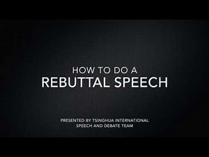 Introduction to Public Forum | Forming Rebuttals