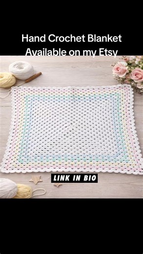 Hand Crochet Baby Blanket for Sale on Etsy