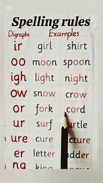 Spelling rules. Digraphs. Two letters one sound #digraphs #spellingrules