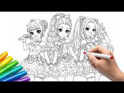 K-Pop Demon Hunter Huntrix ✨ Rumi, Mira & Zoey Cute Outfits | Chibi Anime FanArt Coloring Pages 💖