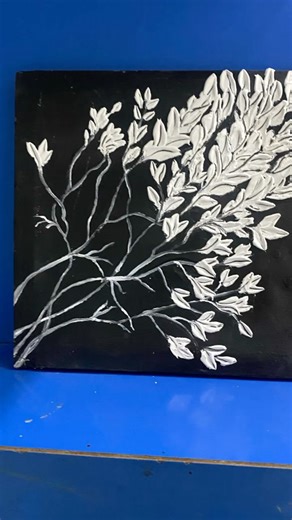 Easiest Technique to use Modelling paste on Canvas #shorts #painting