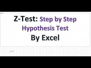 Excel: Z-Test, When Sigma is Known