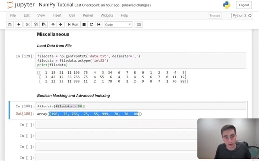 Loading Data and Advanced Indexing - Numpy Course