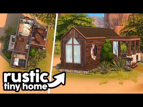 Rustic Tiny Home // The Sims 4 Speed Build