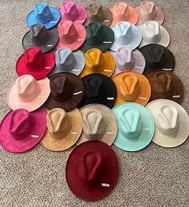Mexican Hat. LARGE FOLDED FEDORA. Pencil Brim and Flat Brim. Vegan Suede. - Etsy
