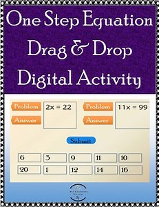 One Step Equation - Drag & Drop Digital Activity - Google Classroom, Canvas