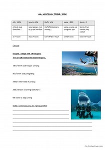 Quantifiers ALL MOST HALF SOME NONE