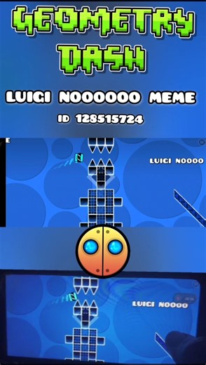 Luigi Nooo Meme 🥀 #geometrydash #shorts