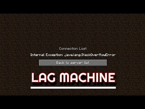 How to crash a small minecraft server using a simple lag machine | Only for educational purposes |