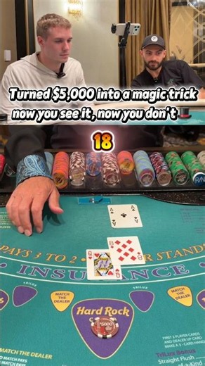 Turned $5,000 into a magic trick now you see it, now you don't 🎩 #toaster #ytshorts#viral#blackjack