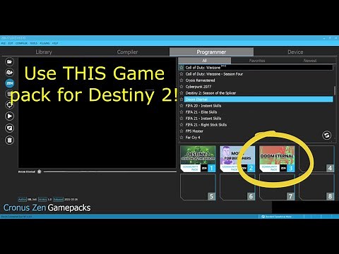 Cronus Zen destiny 2 but with Doom Eternal Game pack settings