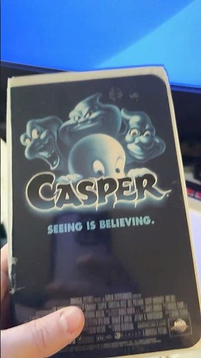 Casper (1995) VHS Tape on CRT TV #vintage #casper #crt #ghost #retro #vhs #oldschool #halloween