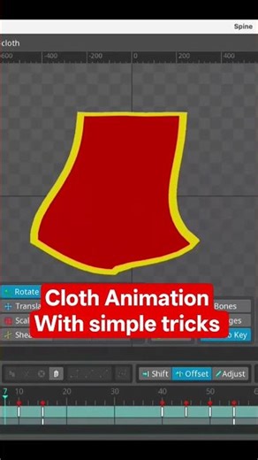 Cloth Animation Using Physics in Spine for Game Animation #animation #shorts #gamedev
