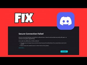 Fix Can’t Access Discord Website | Secure Connection Failed (SSL Error) 2025