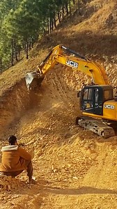 Extreme risky mountain road construction. #hyundai #excavator #jcb #trendingreelsvideo #excavation | Excavator Planet