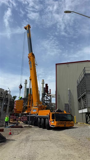 Swapping out a blown up transformer with a new one #cranelife #onthisday #cwicrane #fyp #bluecollar
