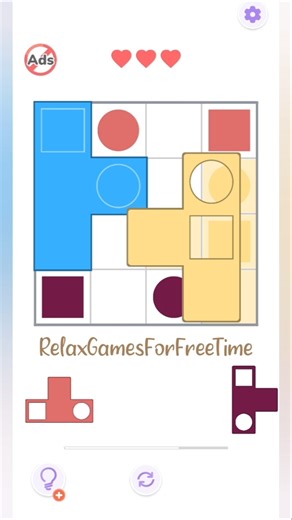 Fit It Piece Puzzle - Levels 1-3 gameplay relax logic puzzle block color shape pair match brain game