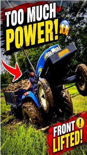 “Heavy Load Challenge – Tractor Front Lift 😳🚜”