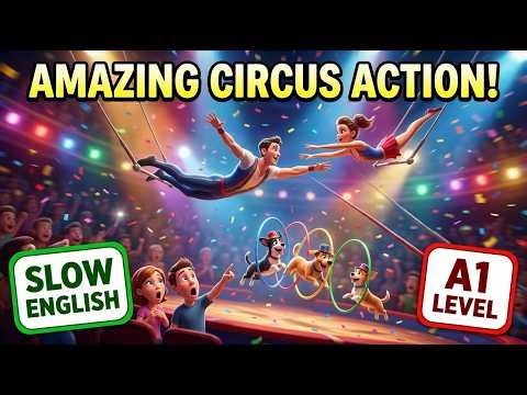 MAGICAL Discovery in Circus! 🦁🍭 Slow English Story for A1 Level Beginners 🏠✨