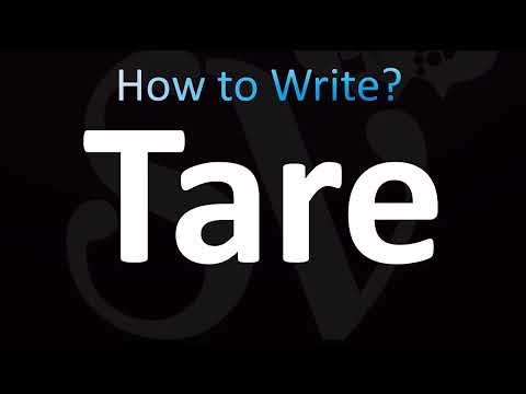 How to Pronounce Tare (CORRECTLY!)