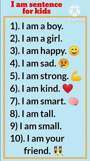 ‘I Am’ Sentences for Kids | Learn English Fast!”🎯 | 10 ‘I Am’ Sentences for Beginners” #education